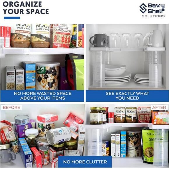 Adjustable Pantry Spice Rack Can Organizer Kitchen Cabinet Storage Shelf - Picture 4 of 7